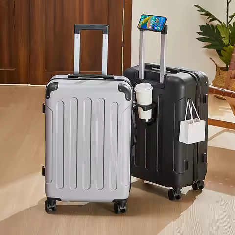 20-28 Inch Luggage Suitcase with Cup Holder And Phone Stand Travel Bag Wheels Essential for Travelin