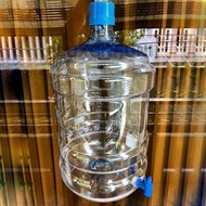 19L, 5 Gallon plastic water bottle, Good quality, high neck, UP lid with faucet, uses water heater, 
