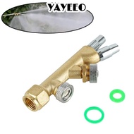 YAYEEO Atomizing Sprayer Nozzle, Copper 4 Nozzles Agriculture Spray Nozzle, Atomizer Adjustable Fan 
