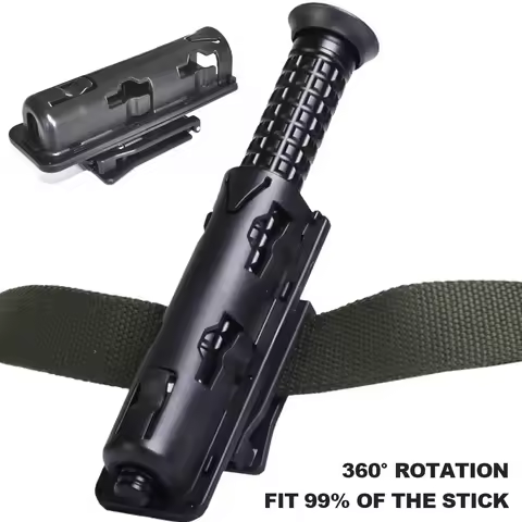 360 Degree Rotation Retractable Baton Case Holster Universal Tactical Baton Holder Self Defense EDC 