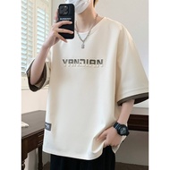 [H2O] Short-Sleeved t-Shirt Men's Summer Street Wear 2026 Half-Sleeved Loose Top Youth Ruffian Hands