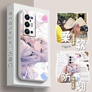 Artistic sense Anti-dust Phone Case For VIVO X70 Pro Plus/X70 Pro+/X70 Pro Ultra All -inclusive edge Silica gel Anime