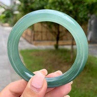 冰種 天然翡翠 緬甸 A玉 玉鐲 • 冰種油青翡翠圓鐲