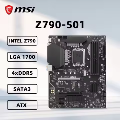 MSI Z790-S01 Motherboard Support i9-14900KF i7-13700 i5-12400F 13600 i3-12100 CPU DDR5 6600MHz LGA 1