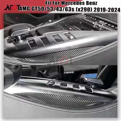 For Benz AMG GT X290 GT43 GT53 GT63S 4 Door Coupe 2019-2026 Real Carbon Fiber Center Console Side St