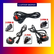 PREMIUM QUALITY UK 3 Pin / 2 PIN 250V 13A Fused Protection PC / NOTEBOOK  Power Cable