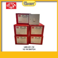 UMS 10AMP 1 GANG 1 WAY SWITCH - 201-1W ( 10pc=1box )