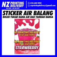 Sticker Air Balang Strawberry