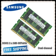 Samsung DDR2 2 x 2GB 4GB Dual channel 667MHz PC2-5300S Original authentic ddr 2 2G 4g notebook memor