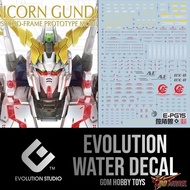 DECAL EVO PG RX-0 Unicorn Gundam Water Reflective Blacklight