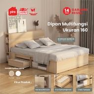 PIRA - Morgan BD 160 Dipan / Ranjang / Tempat Tidur dengan Laci Penyimpanan