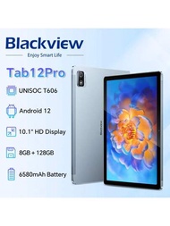 Blackview Tab 12 Pro 10.1英寸fhd+顯示屏,android 12平板電腦,14gb (8+6擴展)+128gb(1tb擴展) Widevine L1, 6580mah電池,雙卡4g Lte+wifi,13mp+10mp相機,雙盒立體聲扬聲器,英國gps