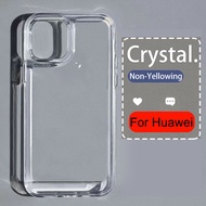 for Huawei Y9s Y9 Prime 2019 Nova 9 8 7 SE 6 5 5T 4e P50 P40 P30 Lite P20 Mate 40 30 20 Pro Clear Bumper Soft Cover Luxury Transparent Shockproof Armor Case