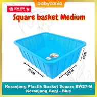 Lion Star Plastic Basket Square BW27-M Square Basket - Blue