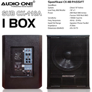 Subwoofer 18 inch Type CX 118 Audio One AKTIF PASIF 1200 Watt Lapangan Sound System Garansi | DMS