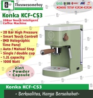 Konka Retro Green 3in1 Coffee Maker Mesin Kopi Espresso NTC 20 Bar