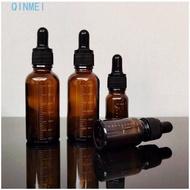QINMEI Dropper Bottle with Scale Basic Amber Refillable Bottles Vials Aromatherapy Essential Oil Dro