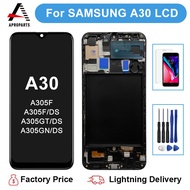 6.4 ต้นฉบับสำหรับ Samsung Galaxy A30 A305 /Ds จอแสดงผล LCD Touch Screen 100% ทดสอบสำหรับ A307F A307F