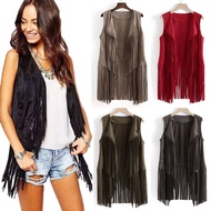 Acquire Women Vest Sleeveless Leather Jacket Motorcycle Vest Tops Autumn Winter Imitation Ethnic Sue