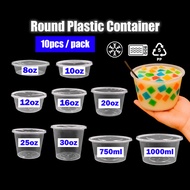 Round Container with Lid  Bekas Makanan Bulat 10oz 12oz 16oz 20oz 30oz Plastic Container Bekas Dadih