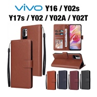 Flip Cover vivo Y17s Y02T Y02A Y02 Y02s Y16 case Magnetic