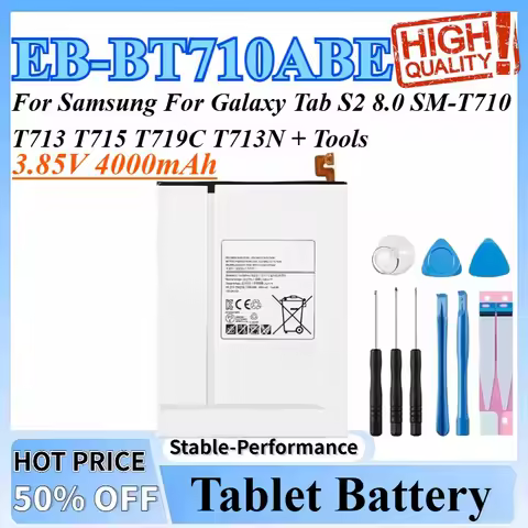 3.85V 4000mAh Tablet EB-BT710ABA EB-BT710ABE Battery For Samsung For Galaxy Tab S2 8.0 SM-T710 T713 