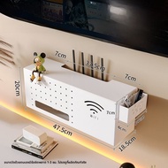 ชั้นวางเครื่องกำเนิดไฟฟ้าแบบซ่อน Wi-Fi Router Steel Carbon Storage Box Cable Organizer Wall Mounted