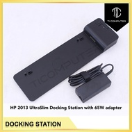 Used HP 2013 UltraSlim Docking Station D9Y32AA#UUF 727347-001 732252-001 HSTNN-IX10 with 65W adapter