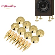 STABLESELLING Speaker Spikes, Copper Gold Speaker Feet Pad, Isolation Stand Base Pad Feet Speaker Am