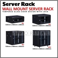 4U 6U 9U 12U 19 Inch Network Cabinet Wall Mount Server Rack 530mm
