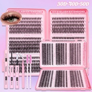 600pcs / 580pcs Lash Clusters Individual Cluster Lash Extensions DIY Multi-Type Mixed Wispy Faux Min