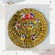 PART I TOPPER CAKE MICKEY MOUSE ||| 1 SET MINI TOPPER CAKE / TUSUKAN KUE / HIASAN KUE