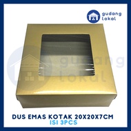 Gold Box 20X20X7Cm Contents 3 Pcs