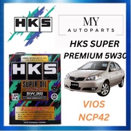 TOYOTA VIOS NCP42 - HKS SUPER OIL Premium 5W30(API SP/ILSAC GF6A)FULLY SYNTHETIC ENGINE OIL MINYAK H