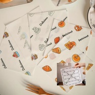Wax Paper DELICIOUS Patterned Laminated Baking Paper Size 15x15 and 18x18 cm ~ 50 PCS