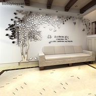 buddyboyyan DIY Large Tree Sticker Wallpaper Acrylic Mirror Wall Stickers For Living Room BYN