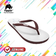 Fipper Slim Women's Flip Flops White Maroon/