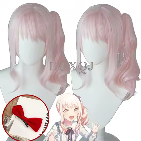 High Quality Akiyama Mizuki Cosplay Wig mzk Pink Heat Resistant Synthetic Hair Amia Wigs + Free Wig 