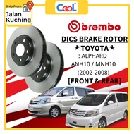 Brembo Rotor Toyota Alphard ANH10 MNH10 (2002-2008) Front & Rear Disc Brake Rotor