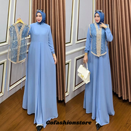 Gamis brokat kondangan simple mewah elegant Lora Maxi gamis brokat wanita dewasa gamis kondangan ter