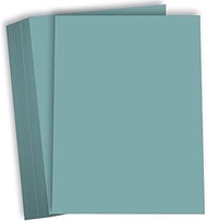 Hamilco Colored Cardstock Scrapbook Paper Vellum 67lb cover 8.5" x 11" Blue Color Card Stock 50 Pack