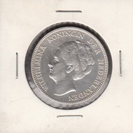 RW1G29 1 Gulden Wilhemina Tahun 1929 Koin Perak