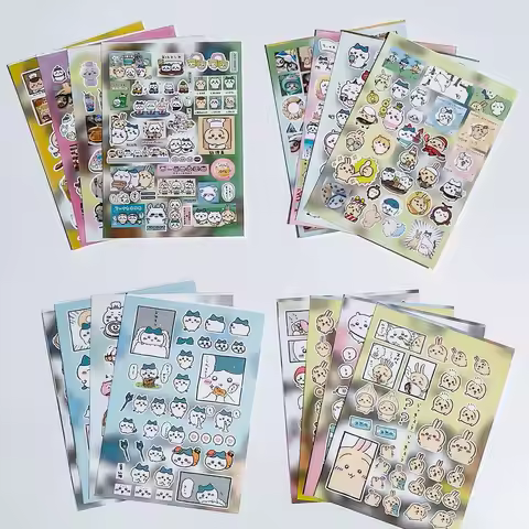 Lovely Chiikawa Stickers Anime Cartoon Decals For Planner Water Bottle Notebook Luggage DIY Crafts S