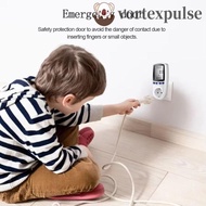 VORTEXPULSE Digital LCD Wattmeter, EU/AU/UK/FR/US Plug 220V 110V AC Power Meter, Kilowatt Meter LCD 