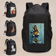 Outdoor Climbing Backpack Rain Cover Backpack Cover Funny Print Schoolbag Dustproof  20-70L Travel C
