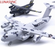 LUNASYNC Pull Back Plane Special 22CM C-17 Aircraft Light Music Classic Airplane Toy
