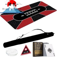 [Direct from Japan]
"5-Piece 60x120 cm Poker Mat Set – All In Dealer with Card Storage Case (Red)"