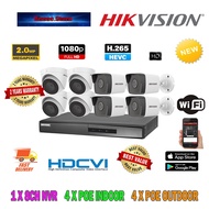 PACKAGE HIKVISION DS-7608NI-Q2/8P 1080P 8CH 8POE NVR PACKAGE 2MP 4MM(L) TURRET IPC AND DONE  CCTV CA