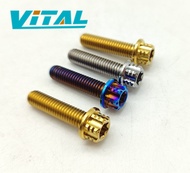 1pc Vitaltitanium Grade 5 Titanium Bolt M6 x10 15 20 25 30 35 40 45 50 55 60mm fancy bolt T30 Torx screw flange bolt titanium screw motorcycle bolts