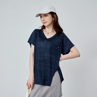 OB Strictly Selected Slub Cotton V-Neck Pocket Side Slit Top < AB21277 >